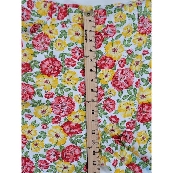Jones New York Sport Palm Desert Floral Print Capri Pants Stretch Women's 16W - Picture 7 of 10